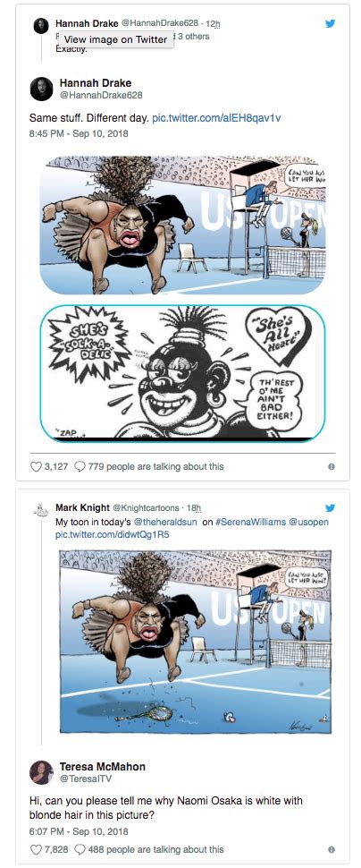 News Herald Sun Forced To Defend Racist Sexist Cartoon Of Serena Williams Bandt