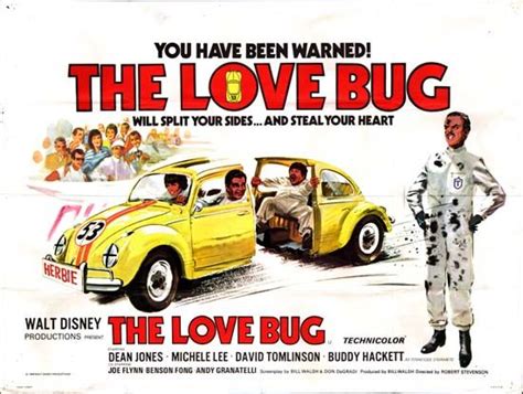 The Love Bug Original Film Poster Disney Live Action Movies Love