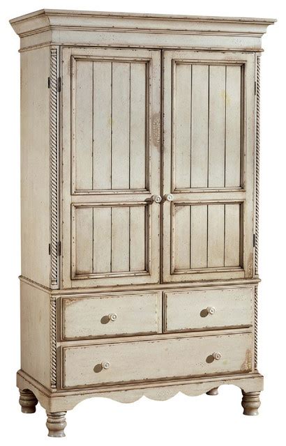 Universal furniture creates quality furnishings for the whole home with a focus on function and lifestyle. Hillsdale Wilshire Armoire in Antique White - Furniture ...