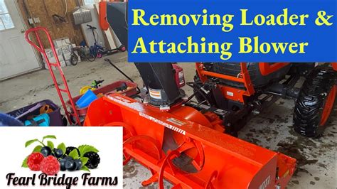 Kioti Ck2610 Removing Loader And Attaching Front Mount Snowblower Youtube