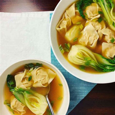 Here are 2 recipes using 100% chicken. Homemade Ginger Chicken Wonton Soup w/ Bok Choy | Quisine ...
