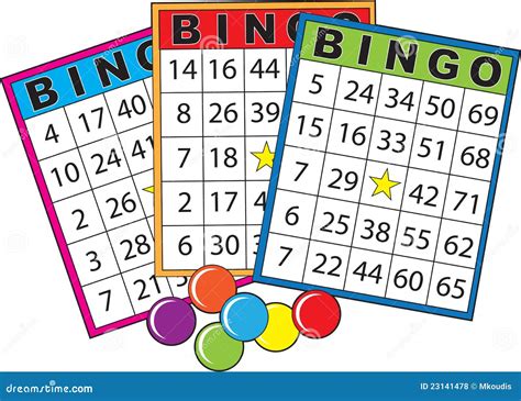 Tarjetas Del Bingo Stock De Ilustración Ilustración De Rojo 23141478