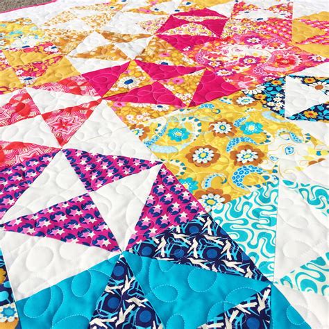 Bold Broken Dishes Throw Quilt | FaveQuilts.com