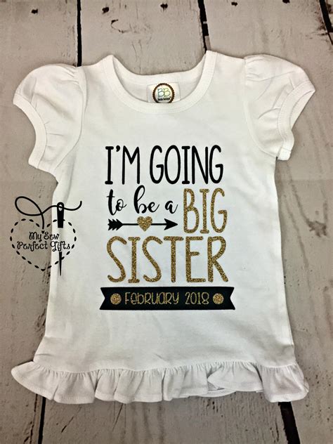 girl shirt i m going to be a big sister personalized big etsy