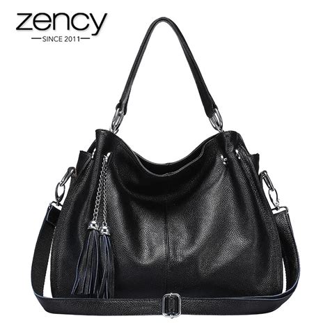 Zency Classic Brand Women Shoulder Bag 100 Genuine Leather Fashion