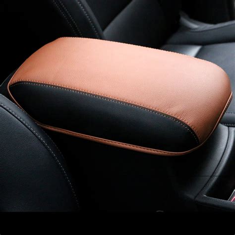Leather Car Armrest Covers Pad Center Console Seat Armrest Storage Box Mat Protection Cushion At