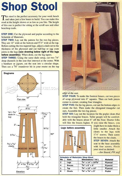 Wooden Shop Stool Plans Shop Stool Stool Woodworking Plans Stool
