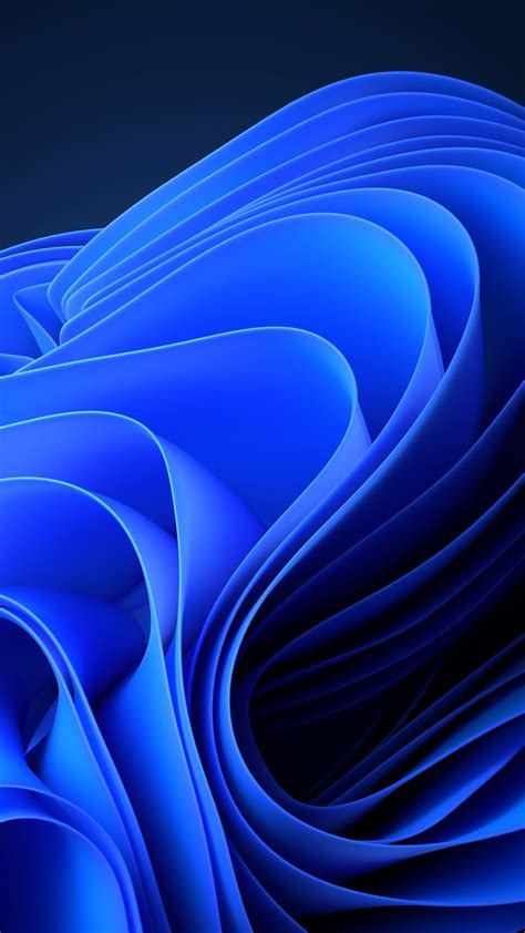 Download Wallpaper Windows 11 Blue Abstract 1080x1920