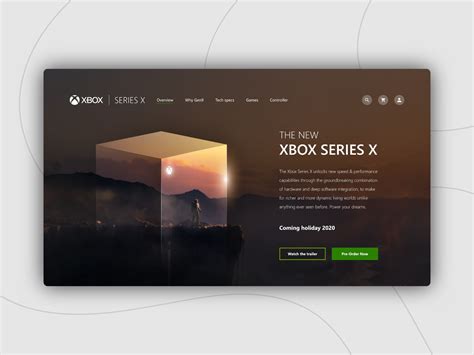 Xbox Series X Landing Page Concept On Behance