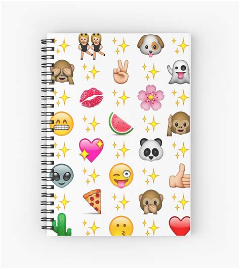 Emoji Mix Spiral Notebook By Crystalwarrior Redbubble