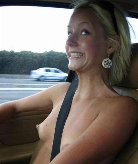 Cruising Naked And Embarrassed On The Road Porn Pic