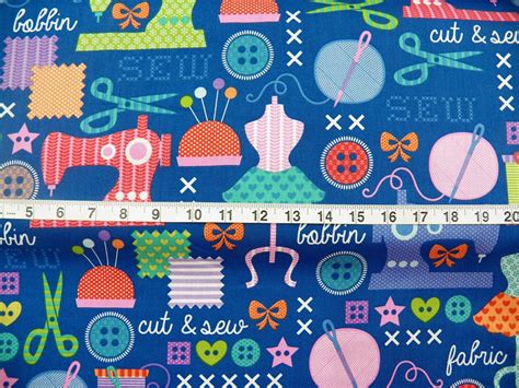 Sewing Notions Royal Sewing Theme Fabric By Overdoneoveralls