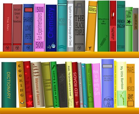 Clipart Library Bibliothèque Book Titles Converted To Paths