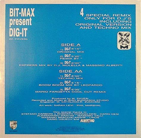 bit max dig it special remix vinyl 12 33 ⅓ rpm vinylheaven your source for great music