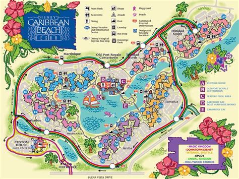 Caribbean Beach Resort Map (With images) | Caribbean beach ...