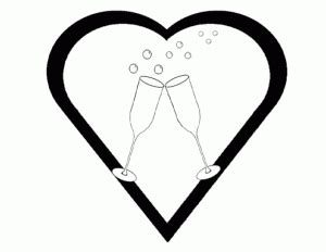 Black and White Wedding Clipart