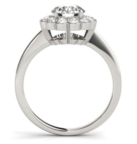 Floral Halo Engagement Ring Custom Rings Valeria Custom Jewelry