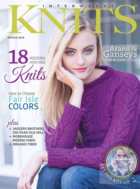 Interweave Knits 2016 01 Free Download Borrow And Streaming Internet Archive Knitting