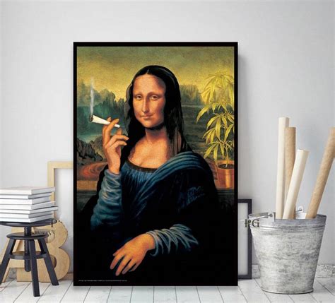 Mona Liza Smoke Weed Modern Art Br