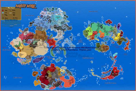 Naruto Complete World Map By Michael Madlock On Deviantart