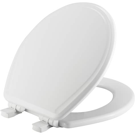 Mayfair Slow Close Round Enameled Wood Toilet Seat In White Never