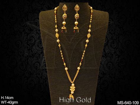 Long Delicate Traditional Mala Set Designer Jewellery Beaded Malas