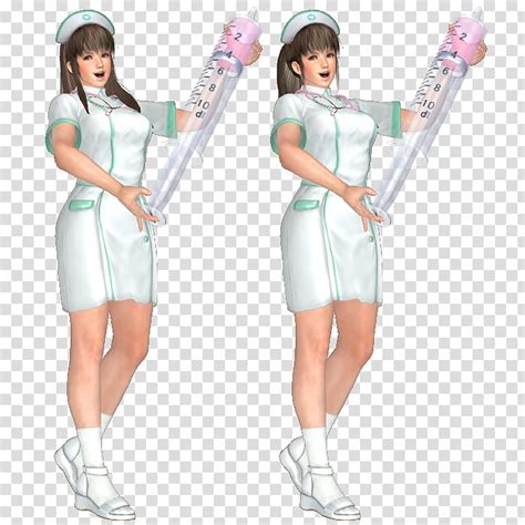 Hitomi Nurse Costume For Xps Transparent Background Png Clipart Hiclipart