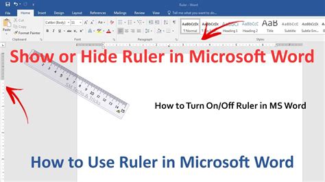 How To Show Or Hide Ruler In Microsoft Wordms Word ലെ Ruler വളരെ