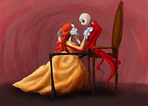A Nightmare Before Christmas Jack And Sally Cartoon Illustration Via