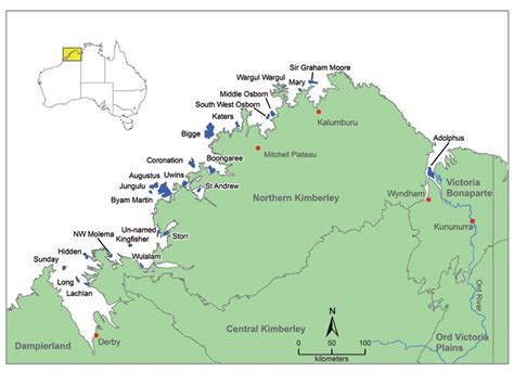 Location Of Kimberley Islands Surveyed Along The North West Coast Of