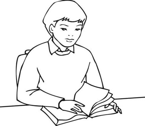 Si quieres hacer este día del padre un día especial puedes hacer una bonita tarjeta con tus propias manos para regalarle a papá en su día. Dibujo de Estudiante Leyendo un Libro para colorear ...