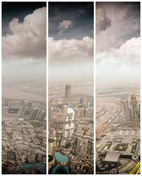 Dubai Uae December 4 2016 Aerial View Downtown Buildings Stock Photos