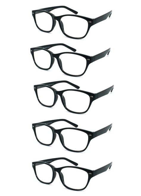Eye Zoom 5 Pairs Retro Readers Plastic Vintage Style Reading Glasses