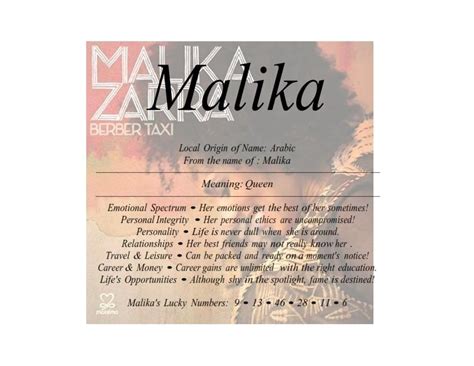 You are your own person: Meaning of the name Malika | Meant to be, Names, Emotions