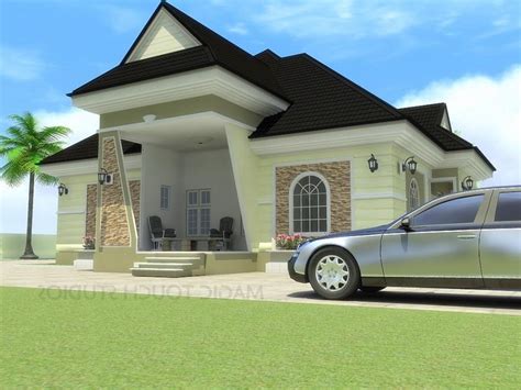 This house is perfect for narrow lot. Nigerian house plans with photos