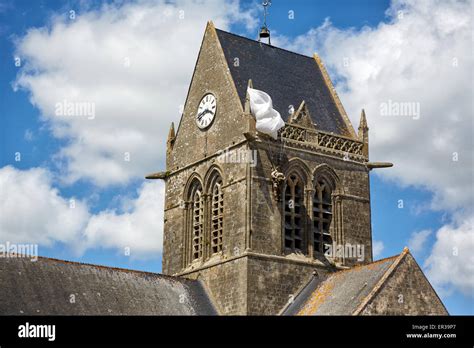 Church In Sainte Mere Eglise Stock Photo Alamy