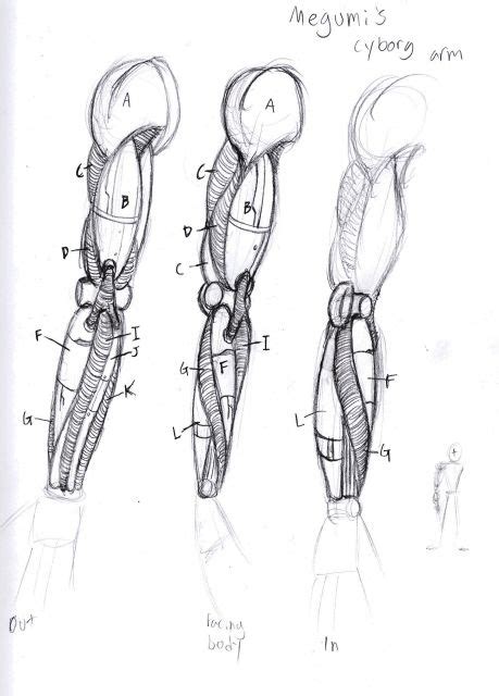The story follows nine people who have been abducted by the evil organization known as, black ghost. Cyborg Arm Study 2 by EskimoMittens on deviantART | Cyborgs art, Robots drawing, Robot concept art