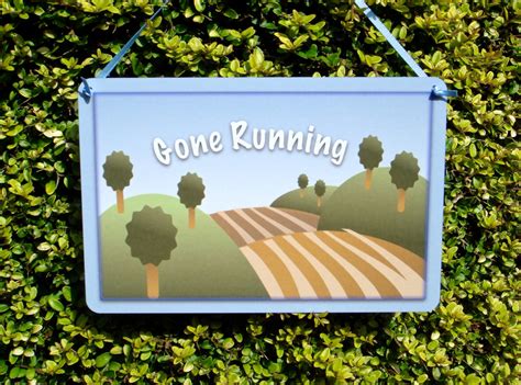 Gone Running Hanging Metal Or Wooden Sign A Honeymellow Custom Made