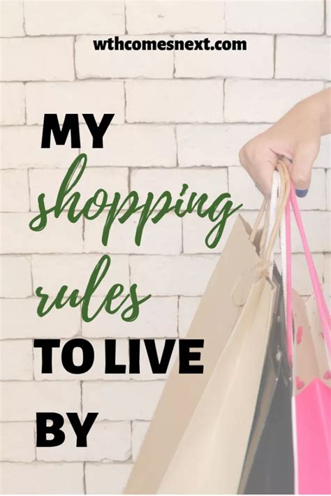 My Shopping Rules To Live By Rules How Are You Feeling Shopping