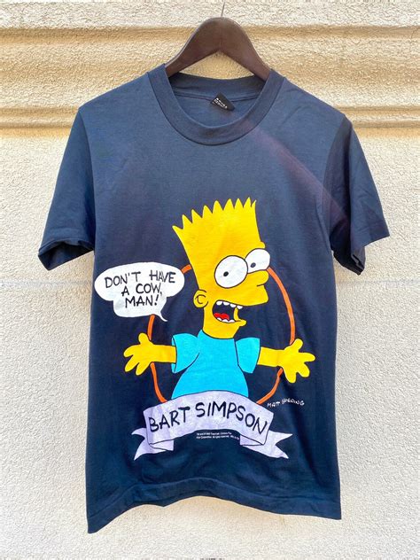 Vintage 1990 The Simpsons Bart Simpson T Shirt Etsy