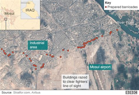 Mosul Satellite Images Reveal Is Barricades Bbc News