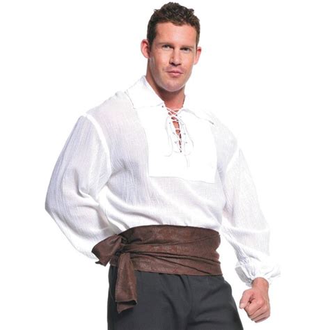 Mens White Pirate Shirt Costume Oriental Trading In 2021 Pirate