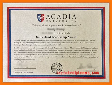 Fake Acadia University Certificate Buy Fake Diplomas High School