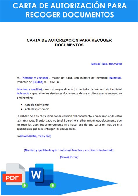 Ejemplos De Cartas De Autorización La Ejemplopedia