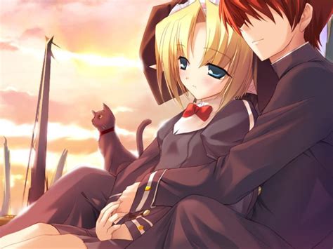 Anime Couple In Love Wallpapers Wallpaper Cave