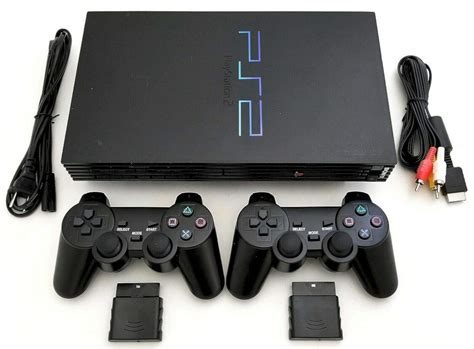 Sony Ps2 Game System Gaming Console With 2 Wireless Controllers