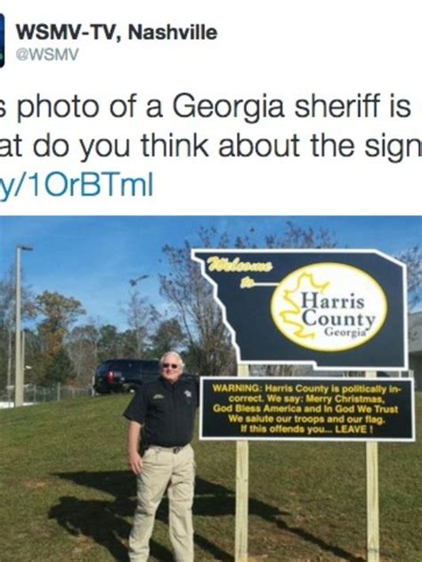 Georgia Sheriff Installs Politically Incorrect Welcome Sign
