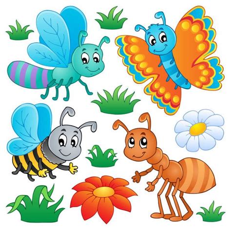 Funny Cartoon Insects Vector Set 03 Butterfly Clip Art Free Clip Art