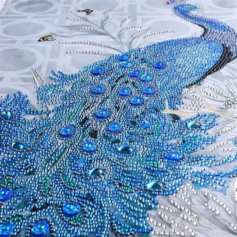Special Shaped Diamond Painting Butterfly Peacock Wolf Owl Flower Diy 5d Partial Drill Cross