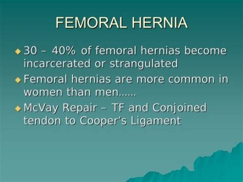 Femoral Hernia 30 40